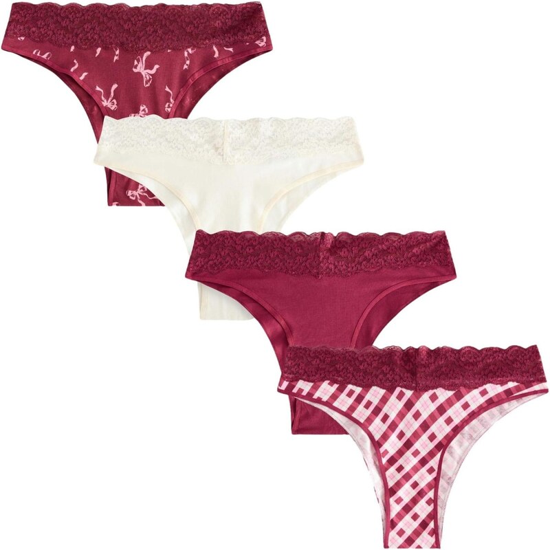 Next Nohavičky farba lesného ovocia / biela 65659503