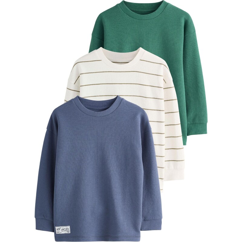 Next Tričko tmavomodrá / zelená / olivová / biela 65884797