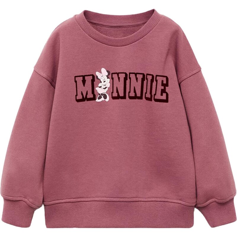 MANGO KIDS Mikina MMINNIE púdrová / vínovo červená / čerešňová / biela 65493781