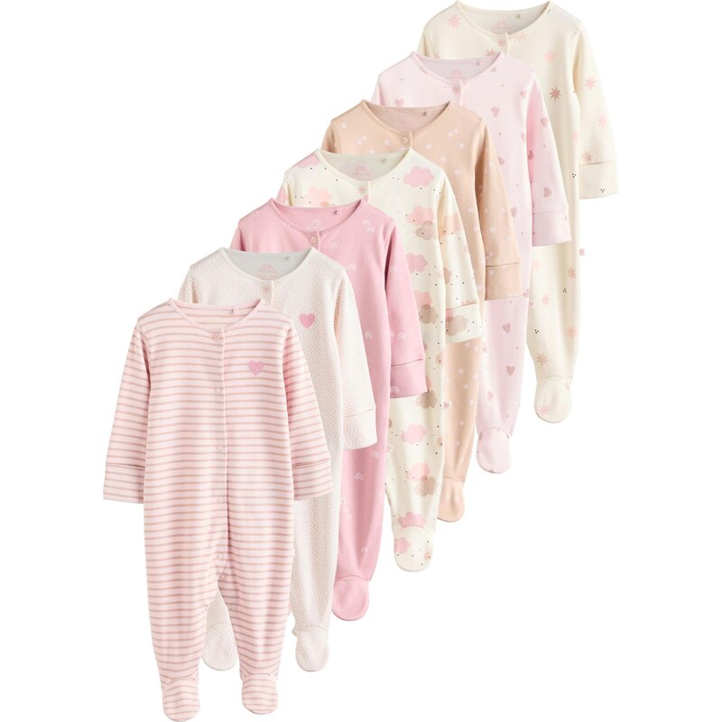 Next Pyžamo pastelovo žltá / svetložltá / pastelovo oranžová / ružová 65885660