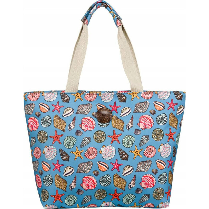 BASIC Modrá vzorovaná plážová taška 207 52671857