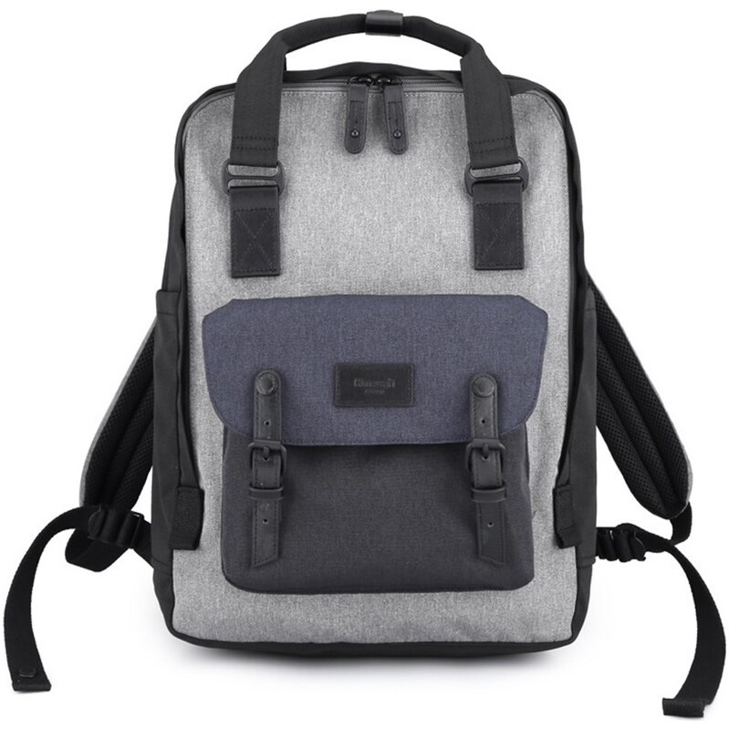 BASIC Himawari Priestranný sivo-čierny batoh s vreckom na notebook 65151277