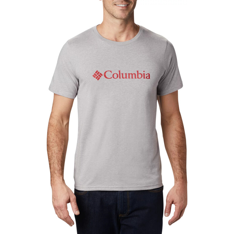 Svetlosivé pánske tričko s krátkym rukávom Columbia CSC Basic Logo SS 65151452