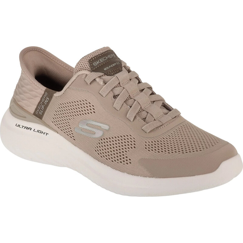 Taupe pánske športové tenisky Skechers Slip-Ins: Bounder 2.0 - Emerged 65152017