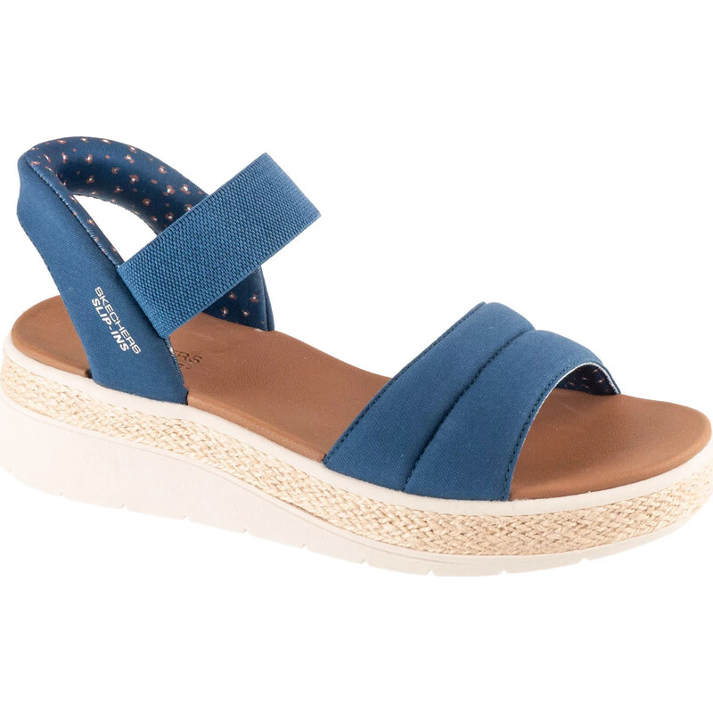 Modré dámske sandále na kline Skechers Slip-Ins: BOBS Sun Ray 114413 65152093