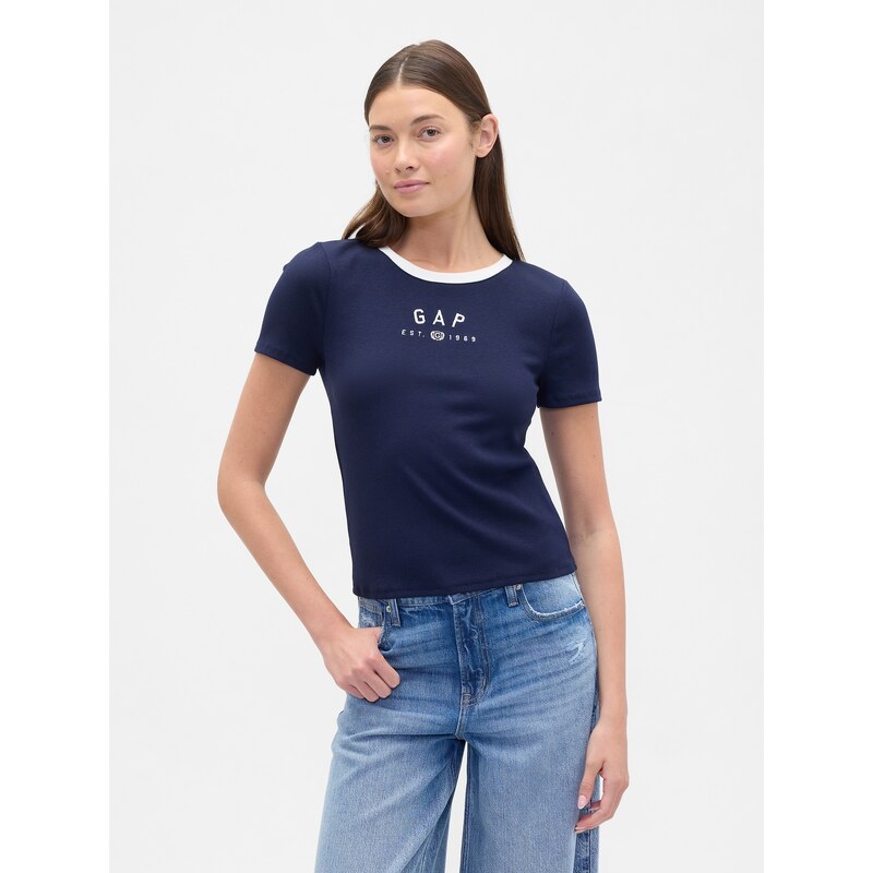 GAP Dámske Crop tričko s logom 637782-10 66265497