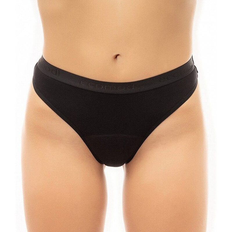 Menštruačné tangá Ecomodi moderate bambusové čierne (T2B1) 65159010