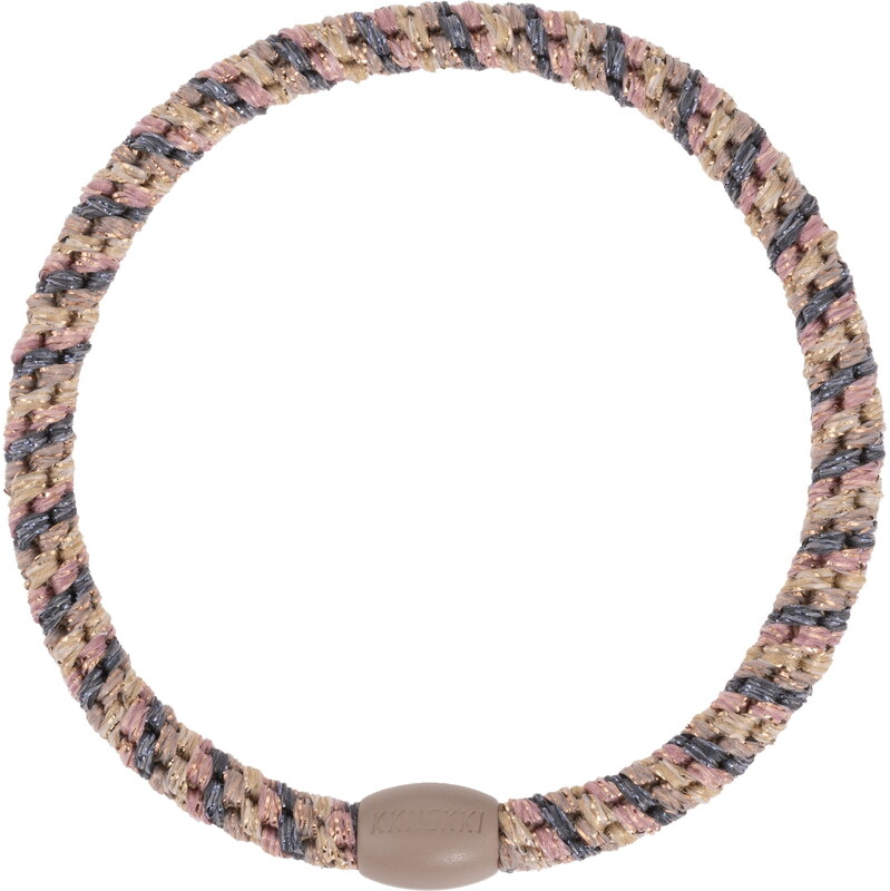 Gumička do vlasov Kknekki Slim Steel grey / Taupe 65155017
