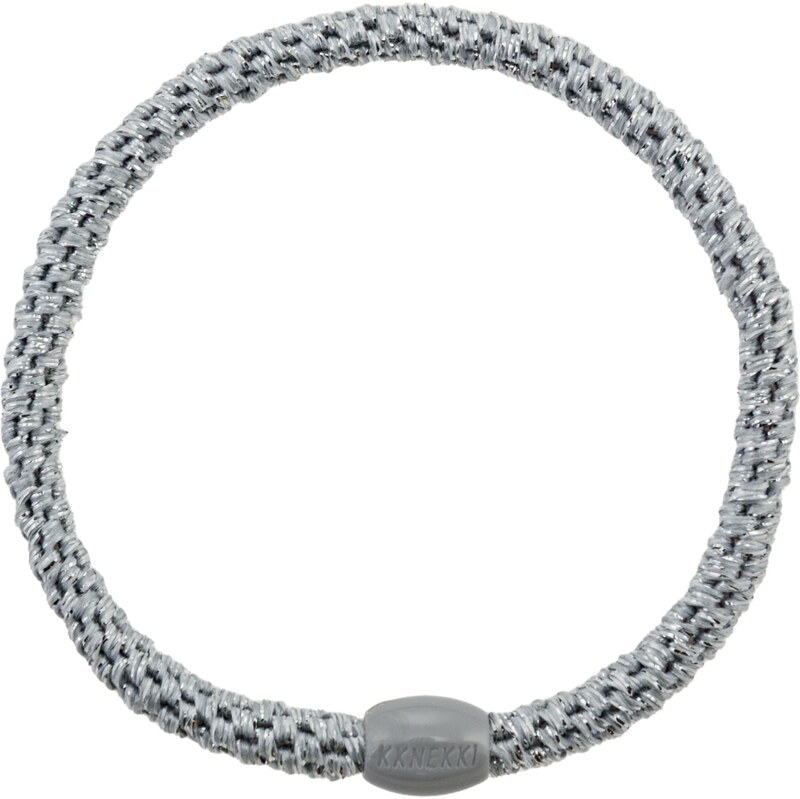 Gumička do vlasov Kknekki Slim Silver Glitter 65155020