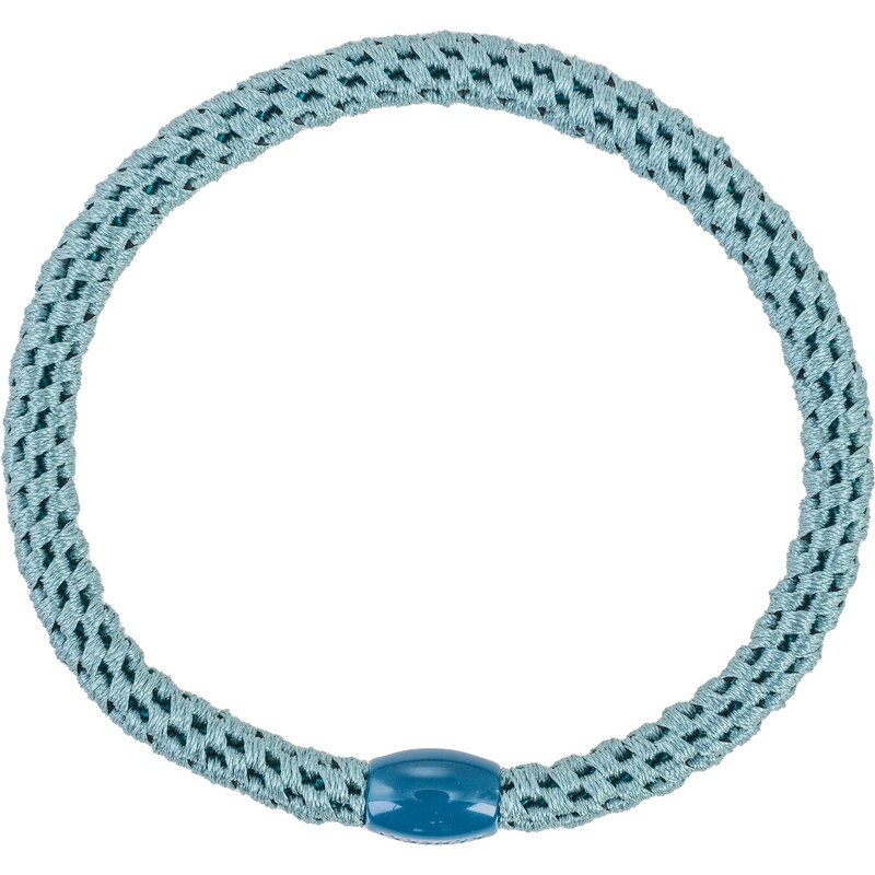 Gumička do vlasov Kknekki Slim Teal 65155022