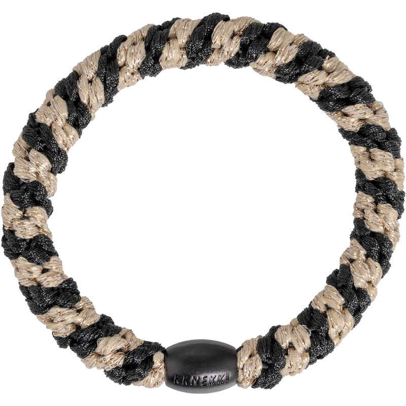Gumička do vlasov Kknekki Black / Beige Glitter Stripe 65155845
