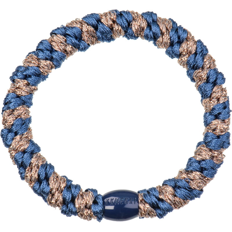 Gumička do vlasov Kknekki Indigo / Taupe Glitter Stripe 65155846