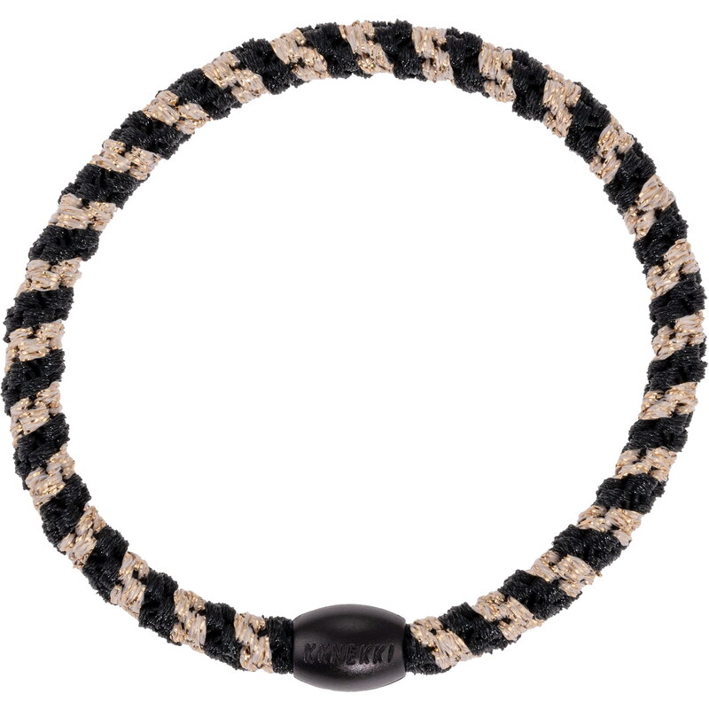 Gumička do vlasov Kknekki Slim Black / Beige Glitter Stripe 65155848