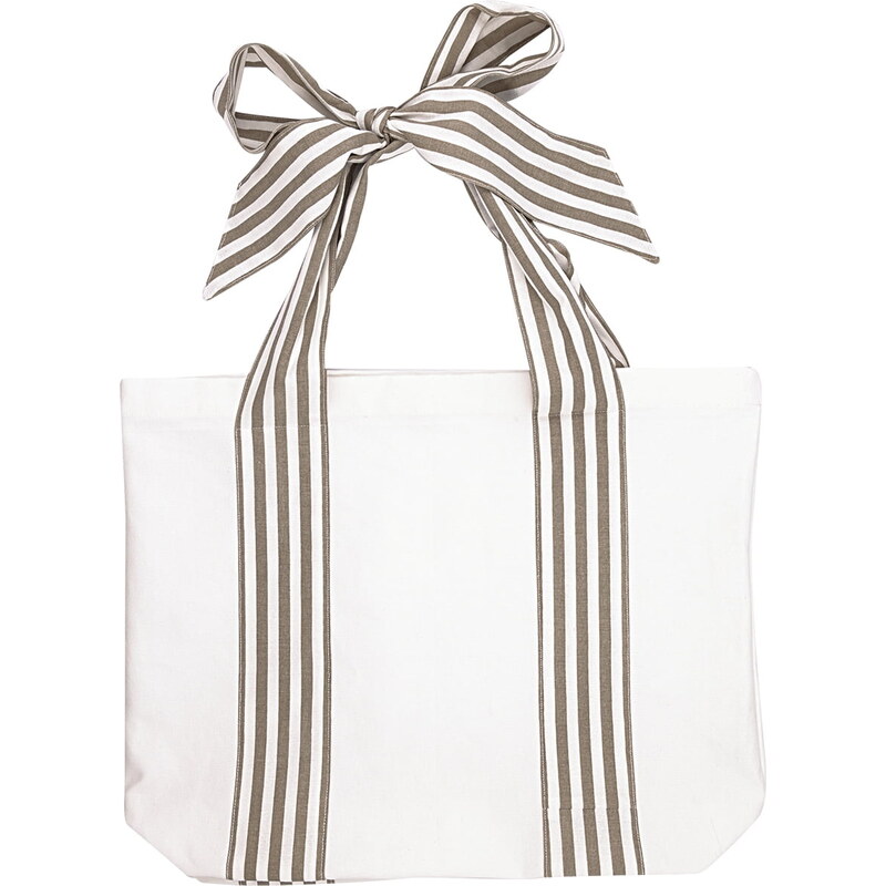 E-shop GREEN GATE Taška Tote Stripe / Grey bow Large