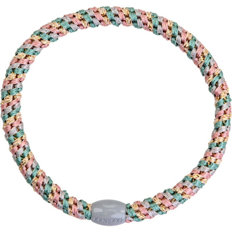 Gumička do vlasov Kknekki Slim mix Faded green Pink 65156444