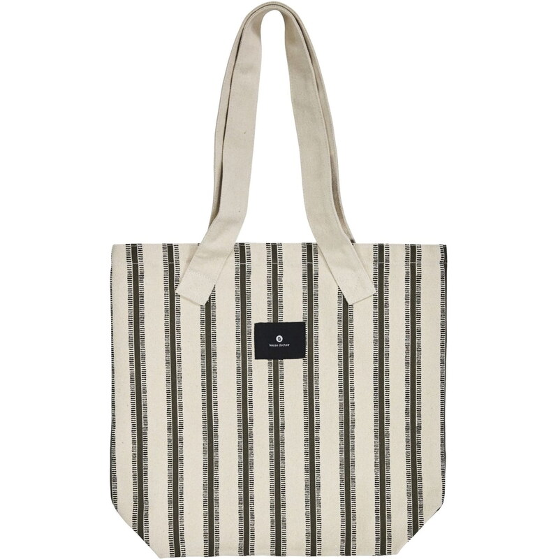 House Doctor Plátenná nákupná taška Off-white/Brown 65156711