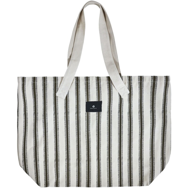 House Doctor Veľká plátenná nákupná taška Off-white/Black 65156709