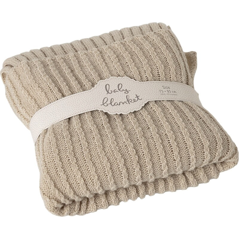 Maileg Pletená deka pre bábätko Powder 75 × 95 cm 65157954