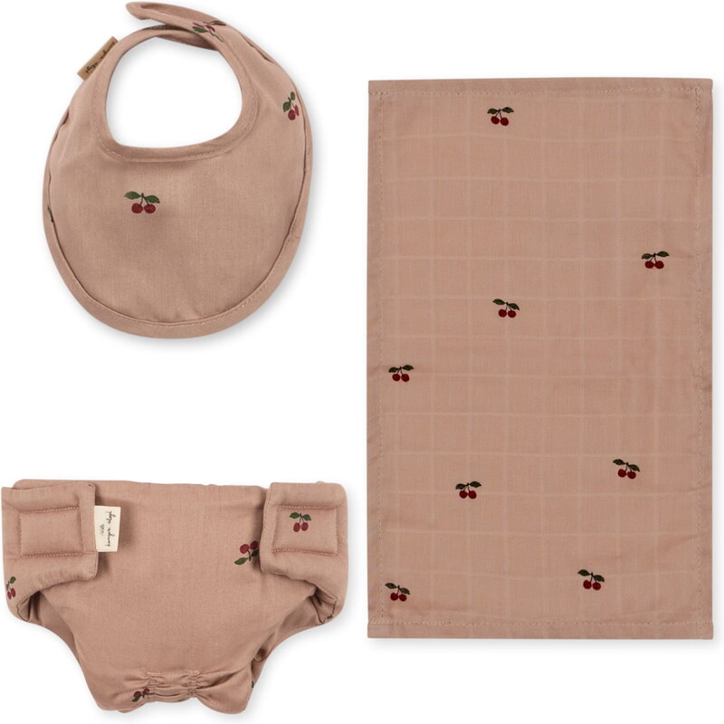 Konges Sløjd Doplnky pre bábiku z organickej bavlny Cherry Blush – set 65158065