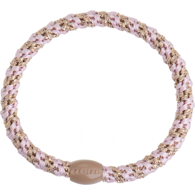 Gumička do vlasov Kknekki Slim Light Pink / Beige Glitter 65158330