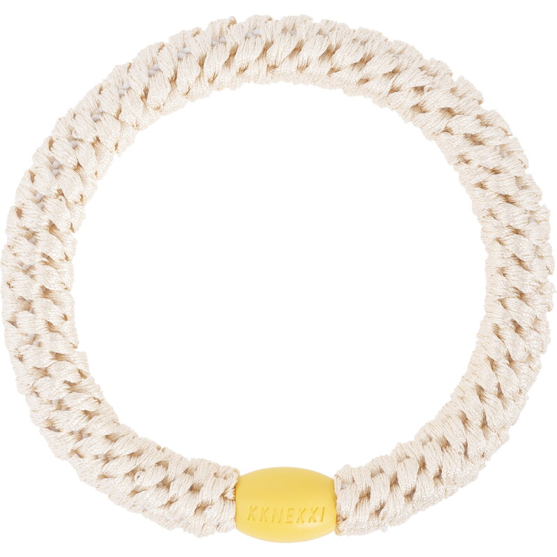 Gumička do vlasov Kknekki Ivory Yellow Bead 65158331