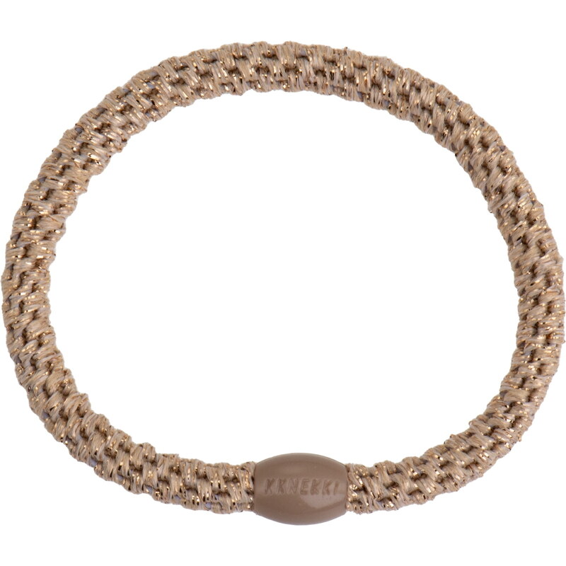 Gumička do vlasov Kknekki Slim Beige Glitter 65158329