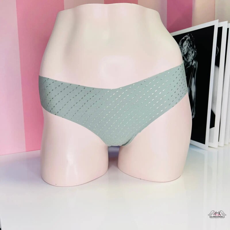 Victorias Secret Tanga - Luxusné šedé bezešvé tangá s pošívanými 46574213