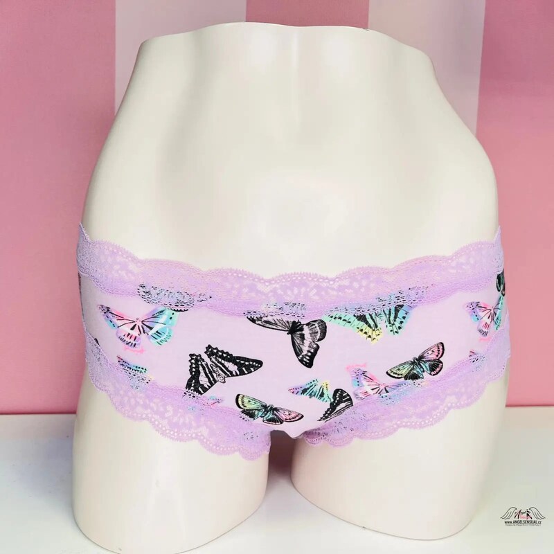 PINK Luxusná Elegancia a Pohodlie: Čipkované Bavlnené Nohavičky pre 46574195