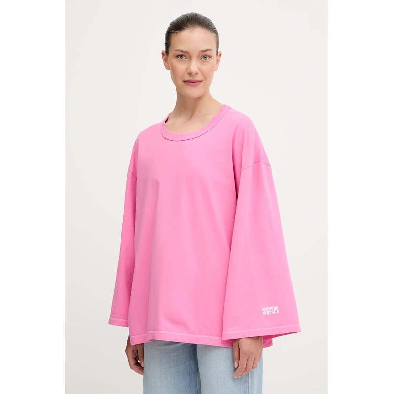 Bavlnené tričko s dlhým rukávom American Vintage 65159805