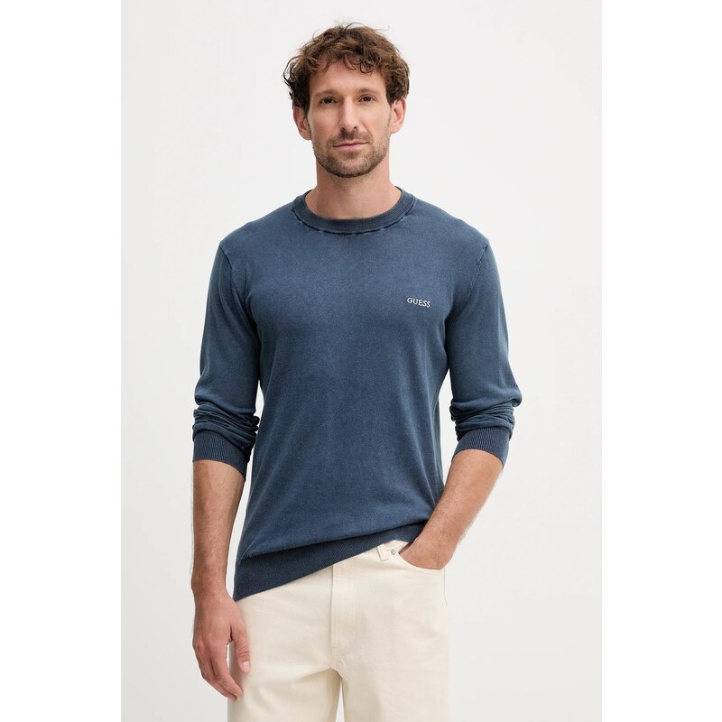 Sveter s prímesou hodvábu Guess CHESLEY 65003737