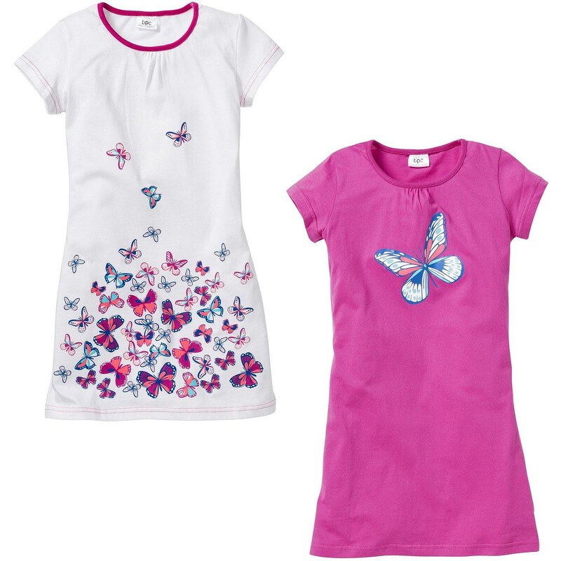 bonprix Nočná košeľa (2 ks), z čistej bavlny, farba biela 44733022