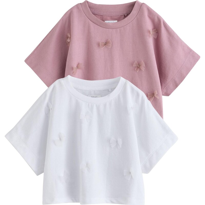 Next Tričko ružová / biela 65887773