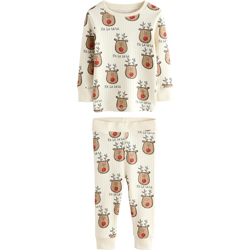 Next Pyžamo nebielená / svetlohnedá / červená / čierna 65887803