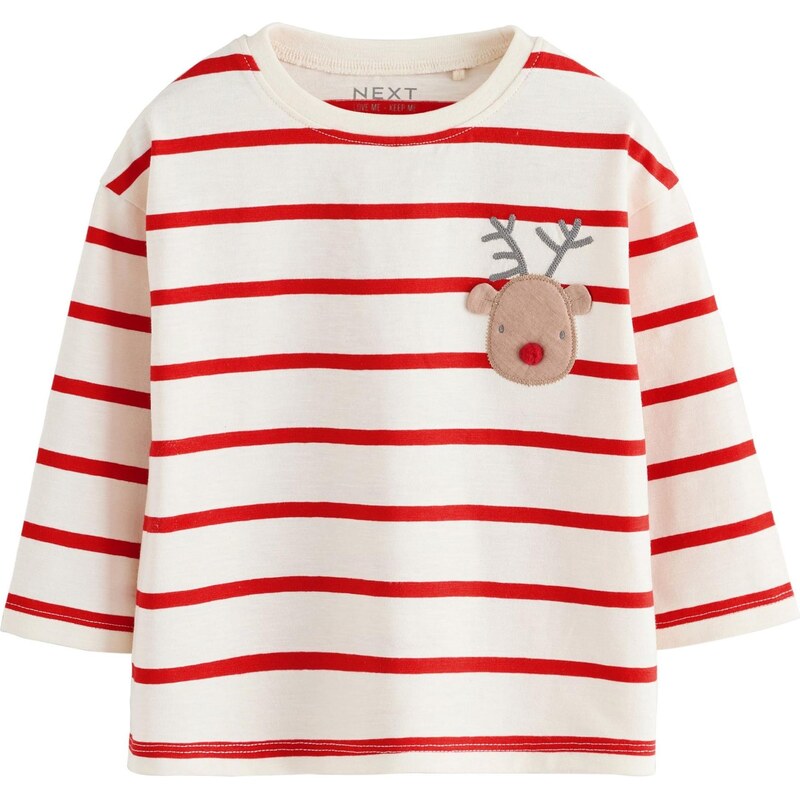 Next Tričko brokátová / tmavosivá / červená / biela 65887901