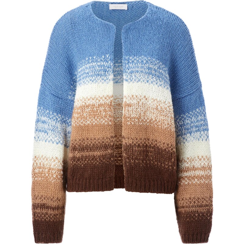 Rich & Royal Kardigán nebielená / modrá / svetlohnedá / tmavohnedá 65237701