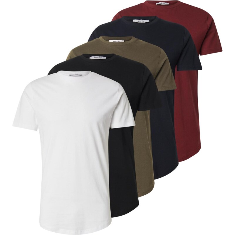 ABOUT YOU Tričko Caspar námornícka modrá / kaki / červená / čierna / 65163028