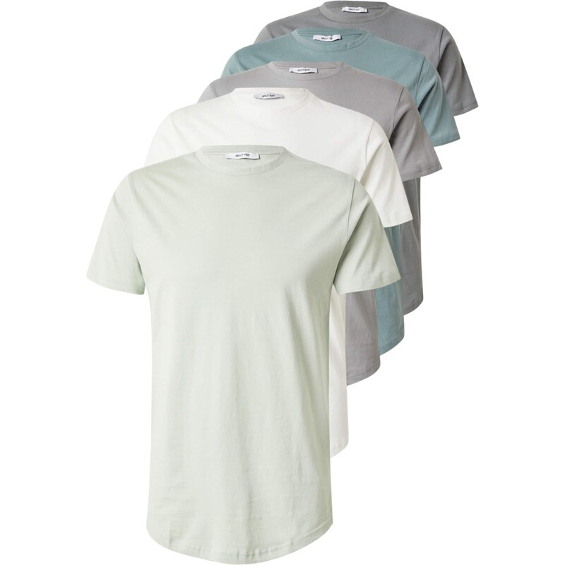 ABOUT YOU Tričko Caspar sivá / zelená / pastelovo zelená / biela 65163037