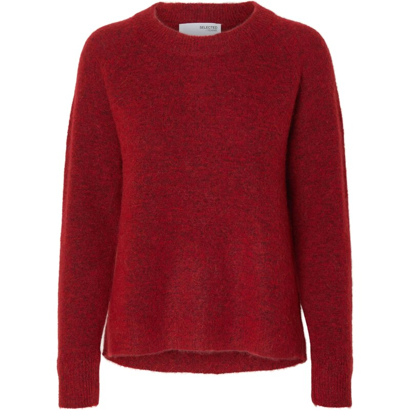 SELECTED Sveter SLFLULU červená melírovaná 65190158
