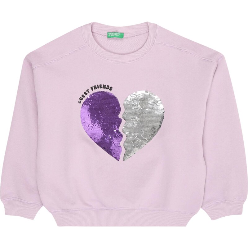 UNITED COLORS OF BENETTON Mikina orgovánová / tmavofialová / čierna / 65662132