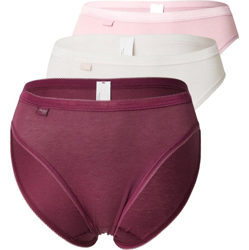 SLOGGI Nohavičky ružová / burgundská / biela 65201464