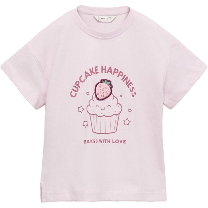 MANGO KIDS Tričko FOOD svetlozelená / orgovánová / ružová / 65882909