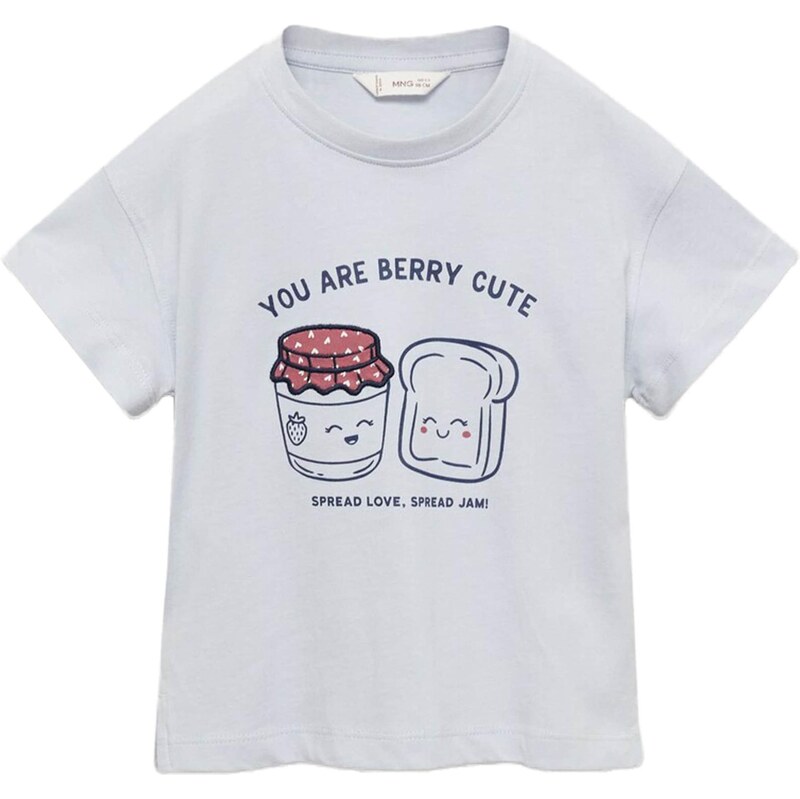 MANGO KIDS Tričko FOOD námornícka modrá / svetlomodrá / farba lesného 65882908