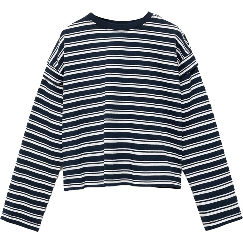 MANGO KIDS Tričko námornícka modrá / biela 65883052
