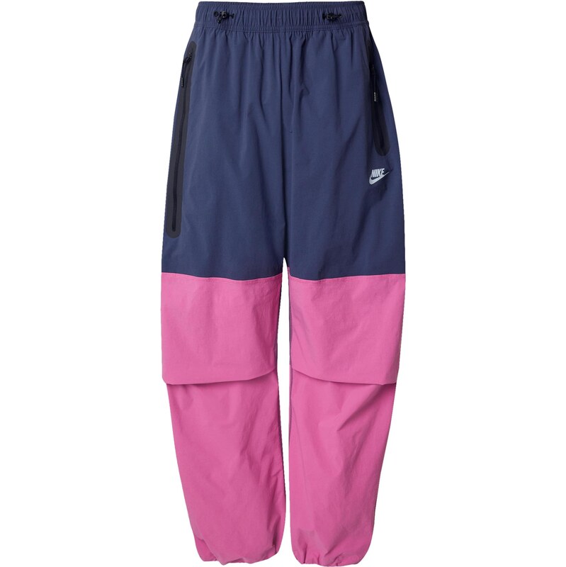 Nike Sportswear Nohavice Tech tmavomodrá / slivková / biela 65889898