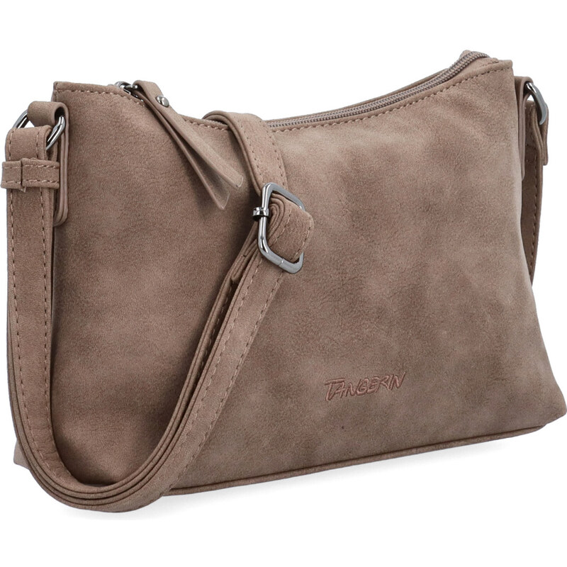 Kabelka zo syntetickej kože crossbody Tangerin hnedá 1109 H 65164601