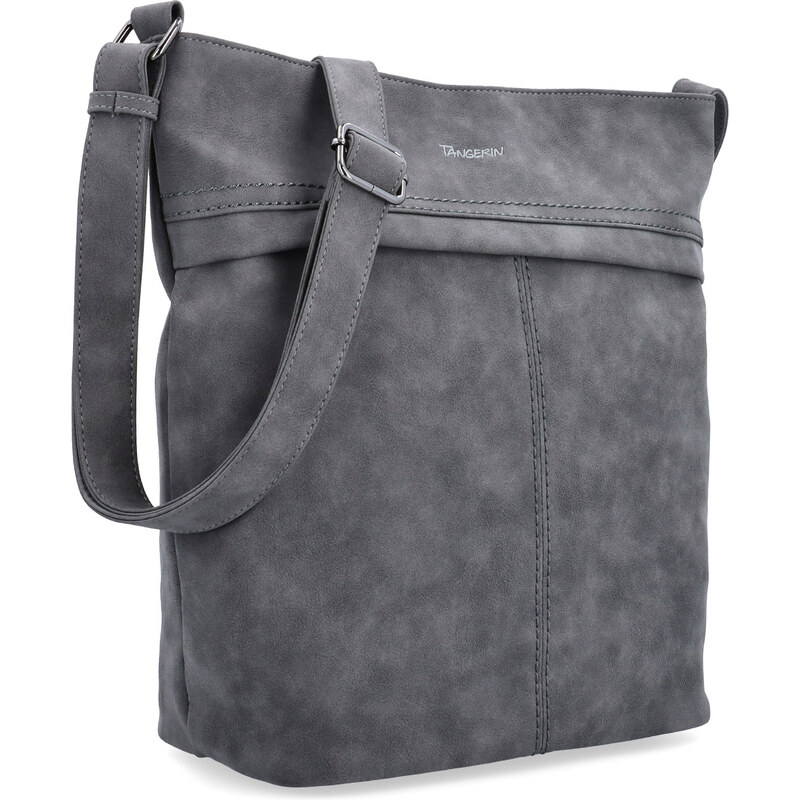 Kabelka zo syntetickej kože crossbody Tangerin sivá 1108 ANT 65164605