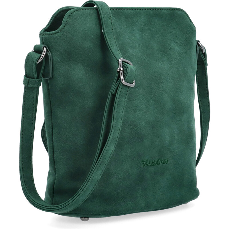 Kabelka zo syntetickej kože crossbody Tangerin zelená 1107 TZE 65164612