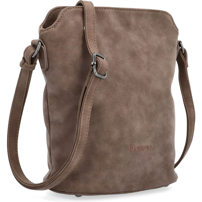 Kabelka zo syntetickej kože crossbody Tangerin hnedá 1107 H 65164614