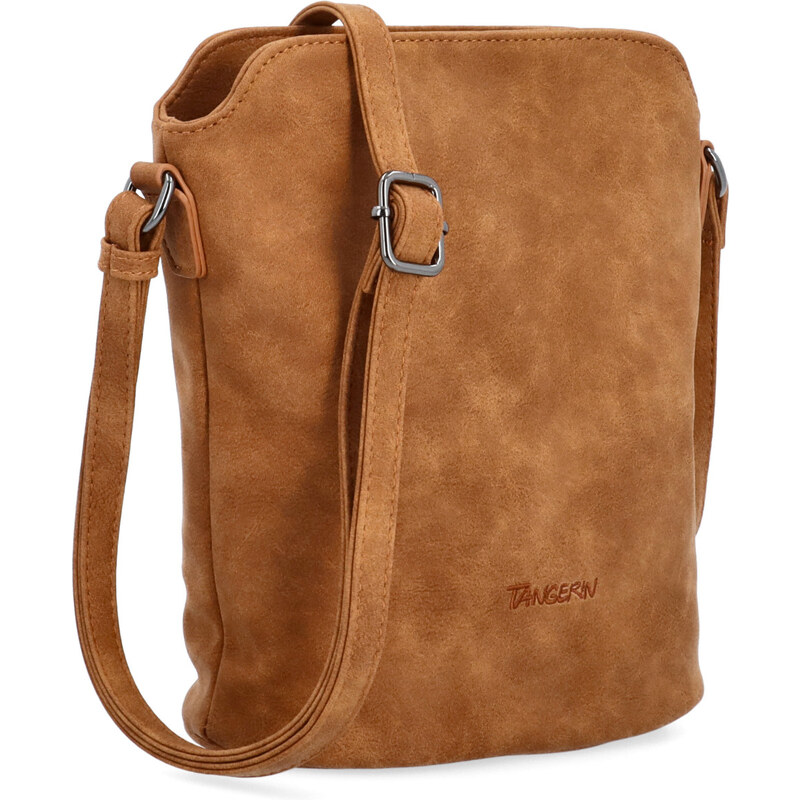 Kabelka zo syntetickej kože crossbody Tangerin koňaková 1107 KO 65164613