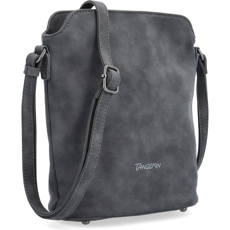 Kabelka zo syntetickej kože crossbody Tangerin sivá 1107 ANT 65164616